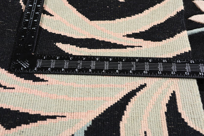 9 x 12 - Black Vintage Art Deco Rug - 79352