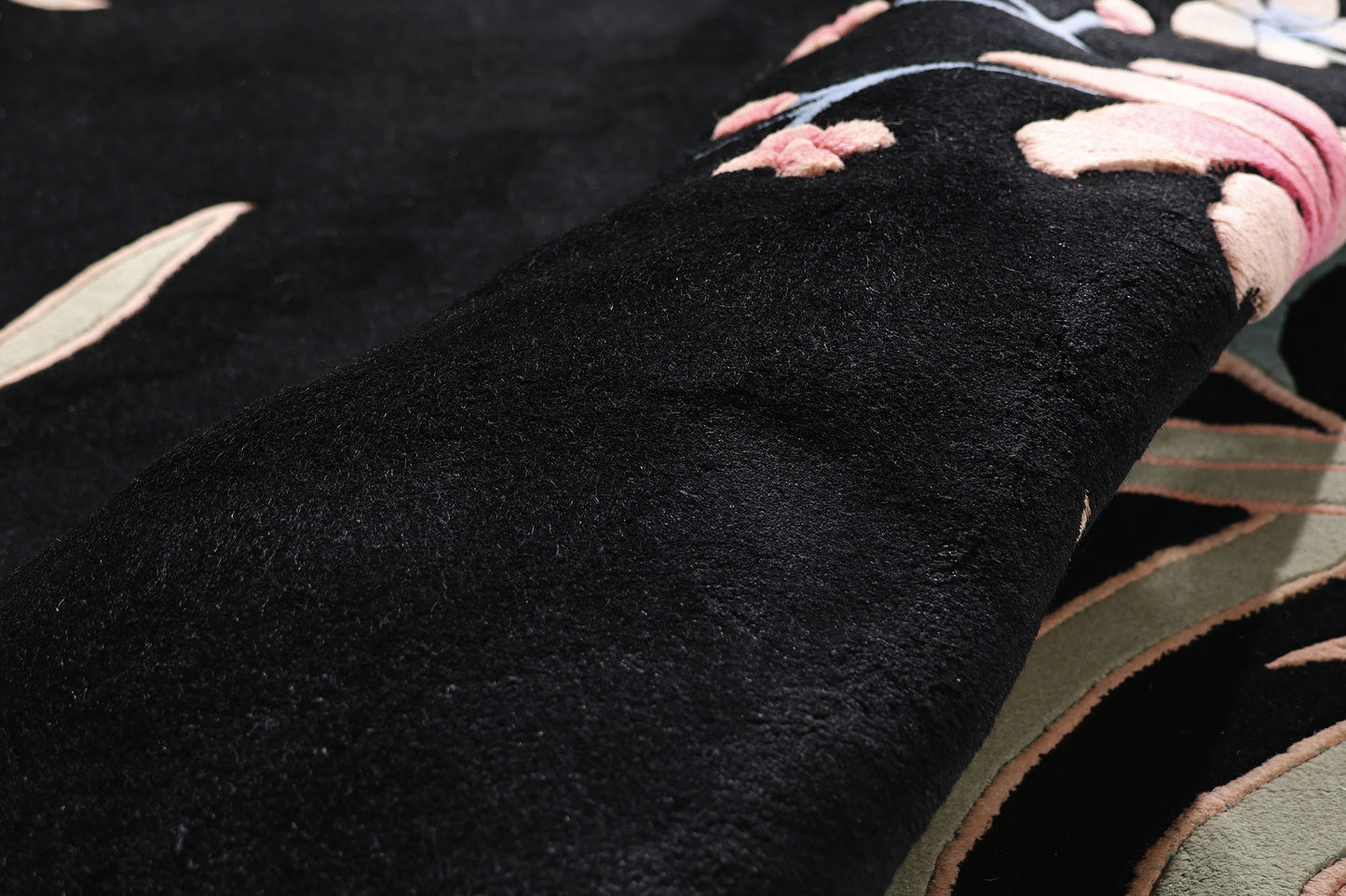 9 x 12 - Black Vintage Art Deco Rug - 79352