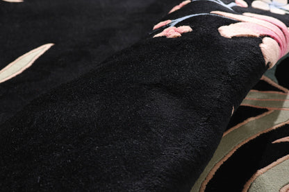 9 x 12 - Black Vintage Art Deco Rug - 79352