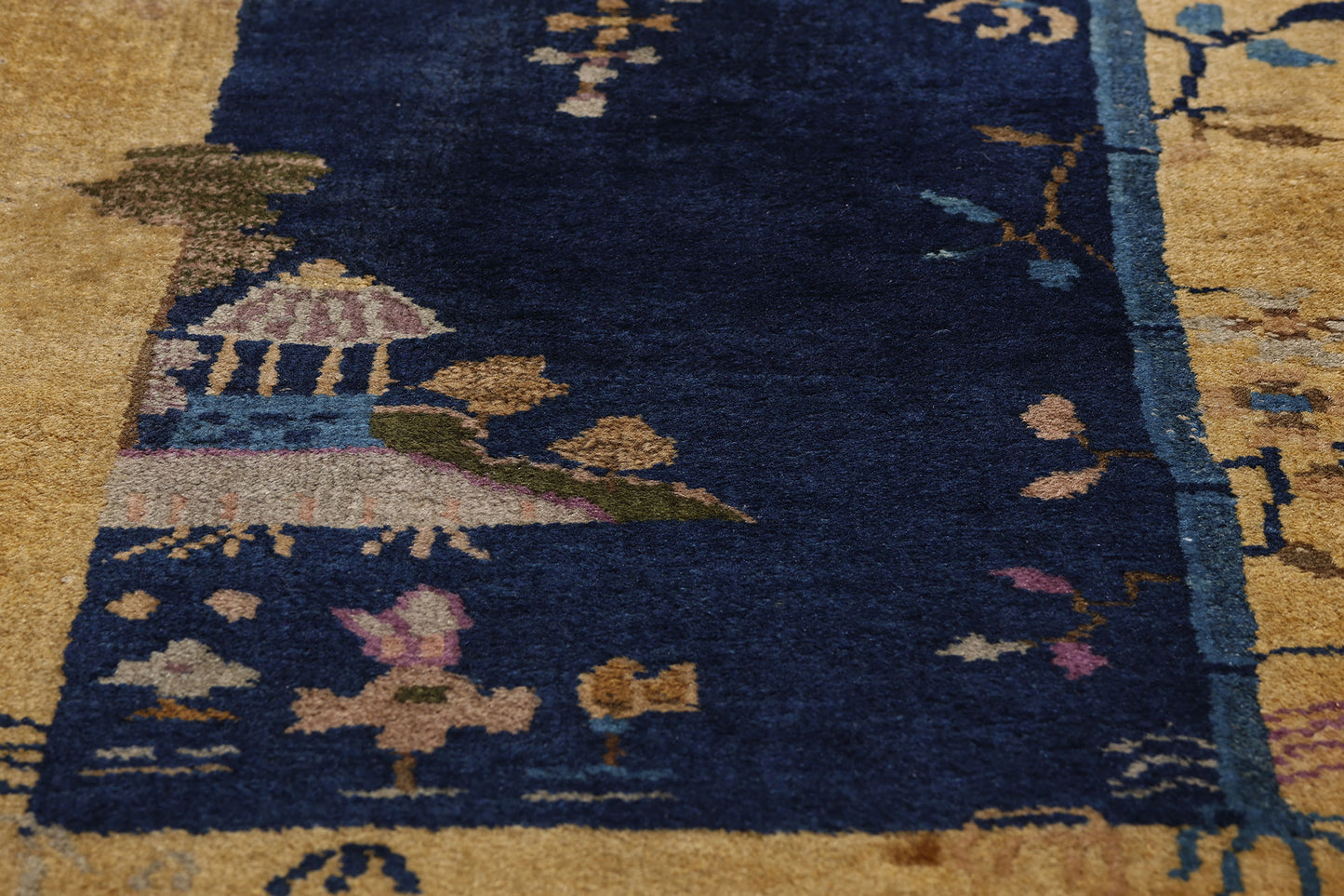 2 x 3 - Blue Antique Art Deco Rug - 79353