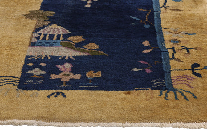 2 x 3 - Blue Antique Art Deco Rug - 79353