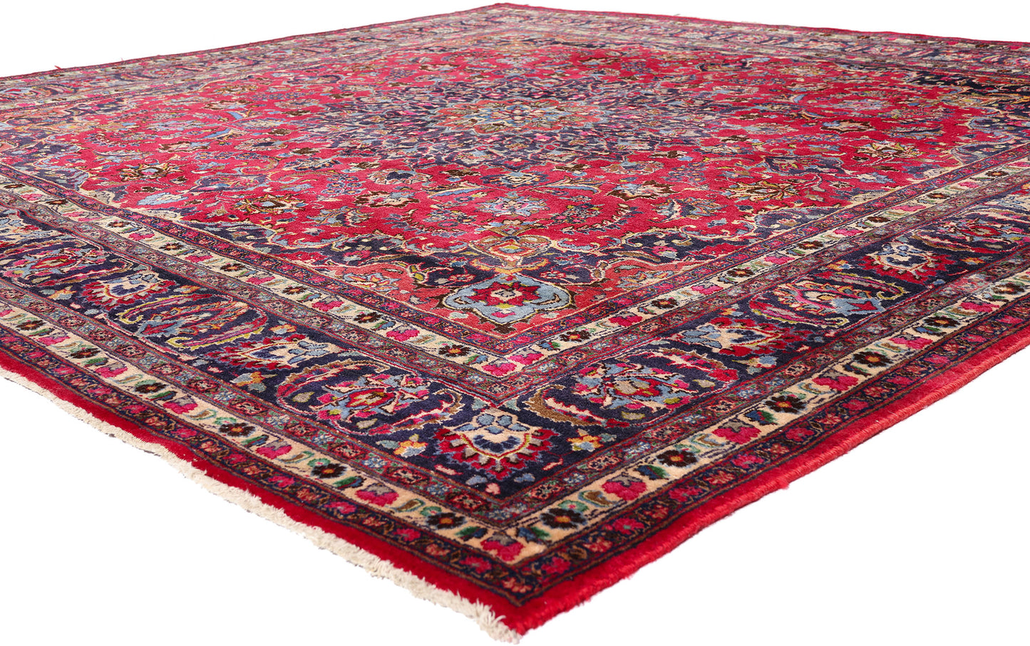 10 x 10 - Red Antique Mashad Rug - 79354