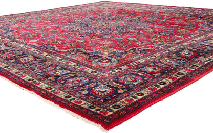 10 x 10 - Red Antique Mashad Rug - 79354