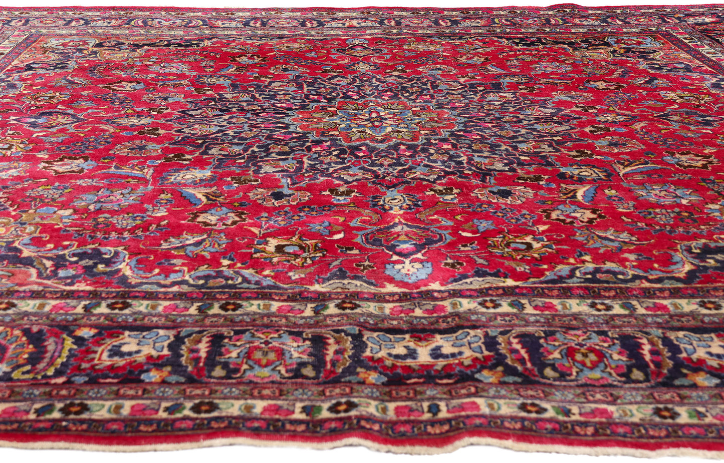 10 x 10 - Red Antique Mashad Rug - 79354