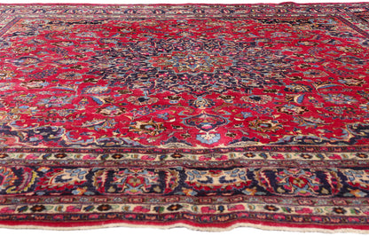 10 x 10 - Red Antique Mashad Rug - 79354