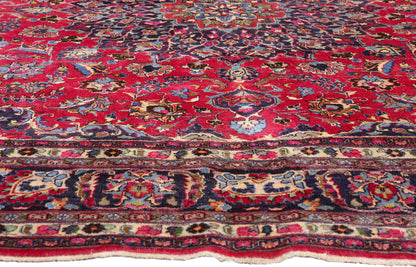10 x 10 - Red Antique Mashad Rug - 79354