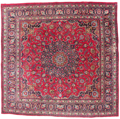 10 x 10 - Red Antique Mashad Rug - 79354