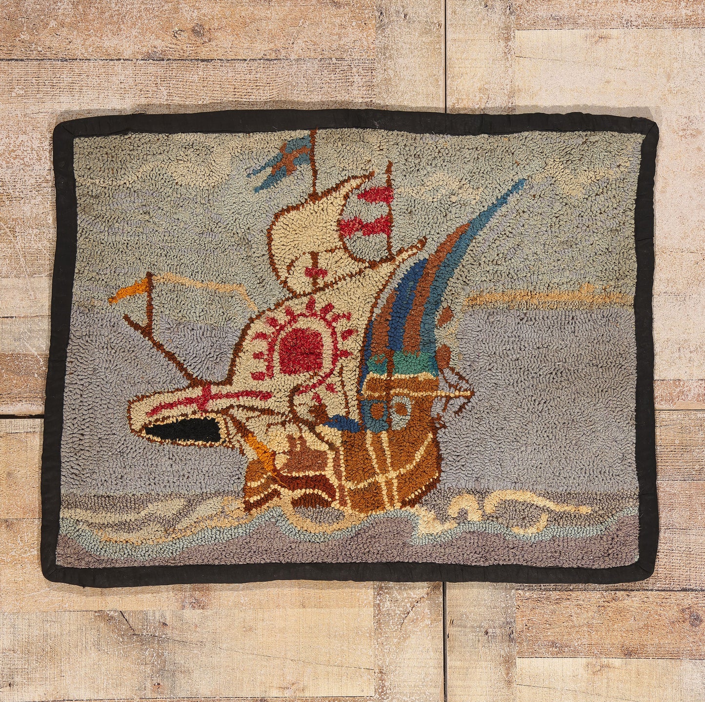 2 x 3 - Blue Antique Hook Rug - 79355