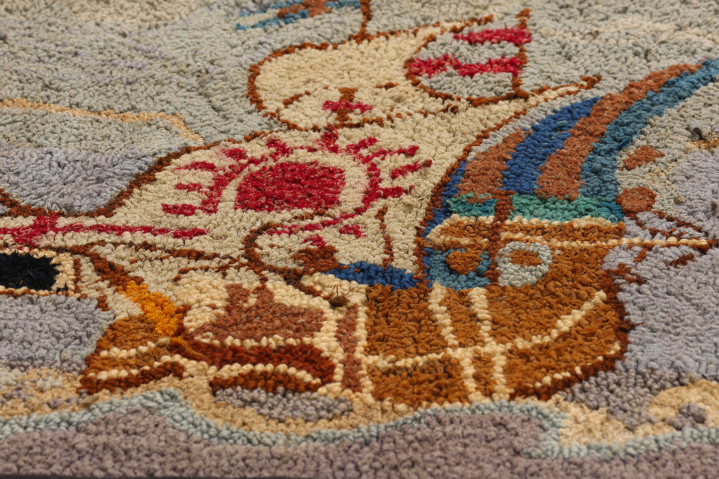 2 x 3 - Blue Antique Hook Rug - 79355