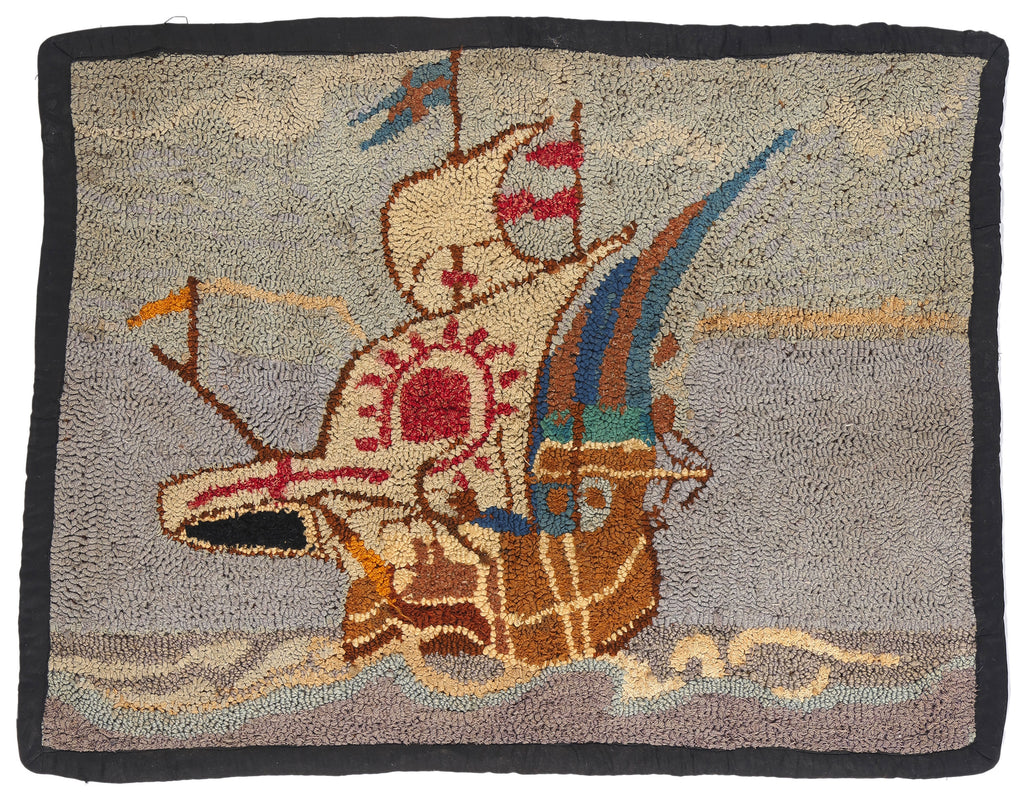 2 x 3 - Blue Antique Hook Rug - 79355