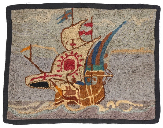 2 x 3 - Blue Antique Hook Rug - 79355