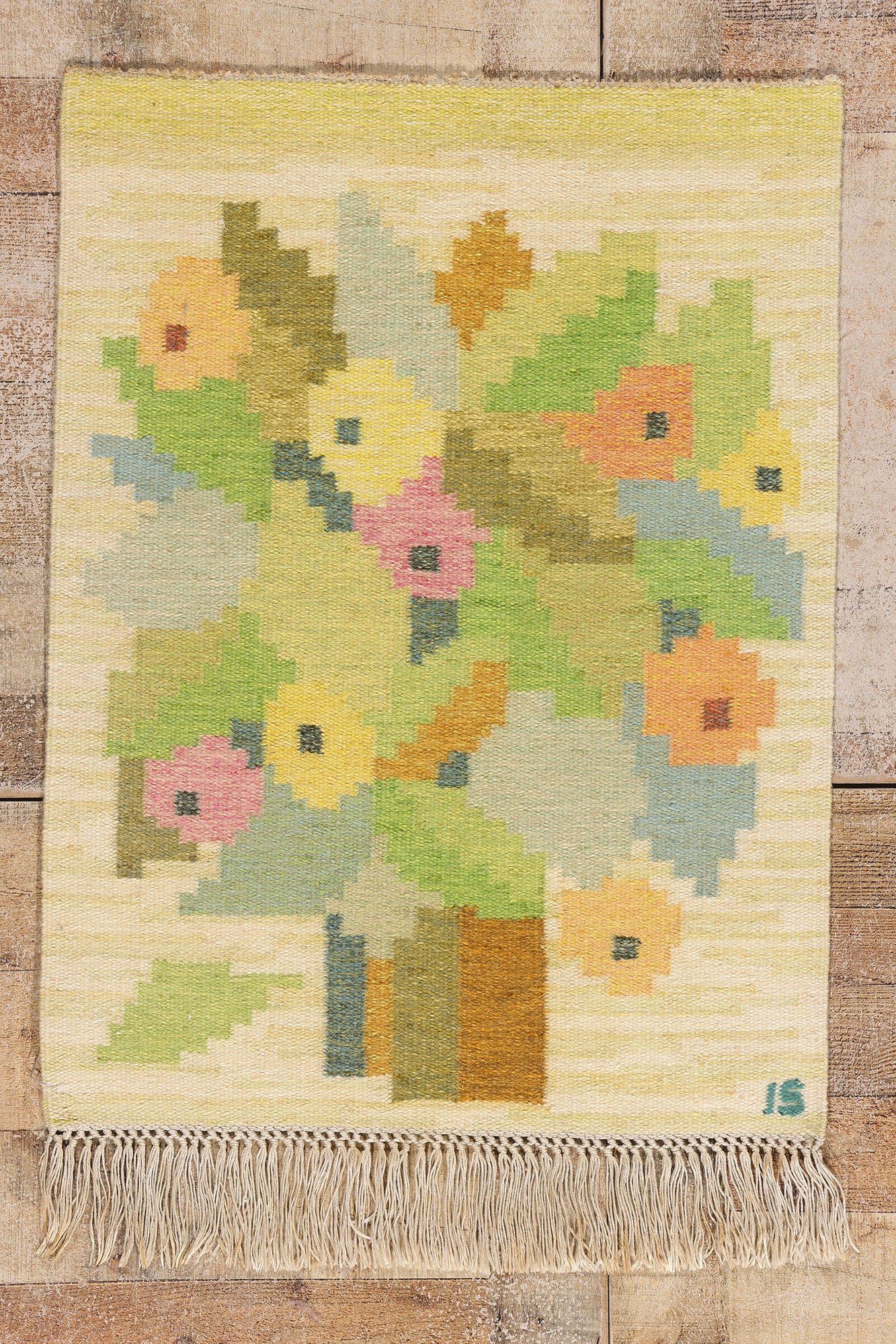 2 x 3 - Vintage Ingegerd Silow Swedish Rollakan Rug - 79358