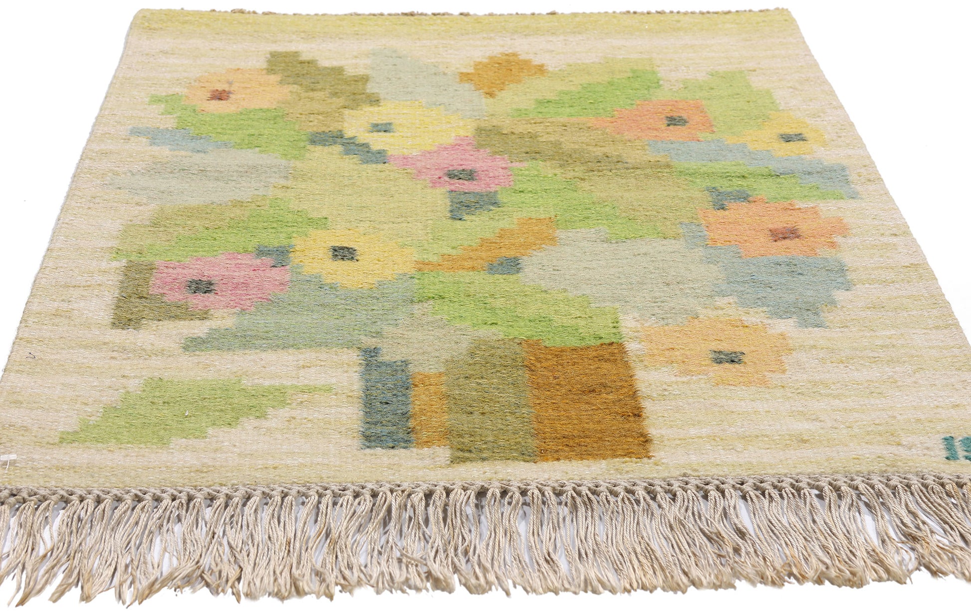 2 x 3 - Vintage Ingegerd Silow Swedish Rollakan Rug - 79358