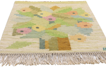 2 x 3 - Vintage Ingegerd Silow Swedish Rollakan Rug - 79358