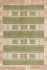 5 x 7 - Green Vintage Ingegerd Silow Swedish Rollakan Rug - 79359