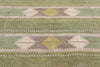 5 x 7 - Green Vintage Ingegerd Silow Swedish Rollakan Rug - 79359