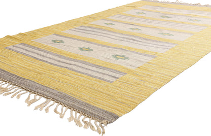 5 x 9 - Yellow Vintage Swedish Rollakan Rug - 79360