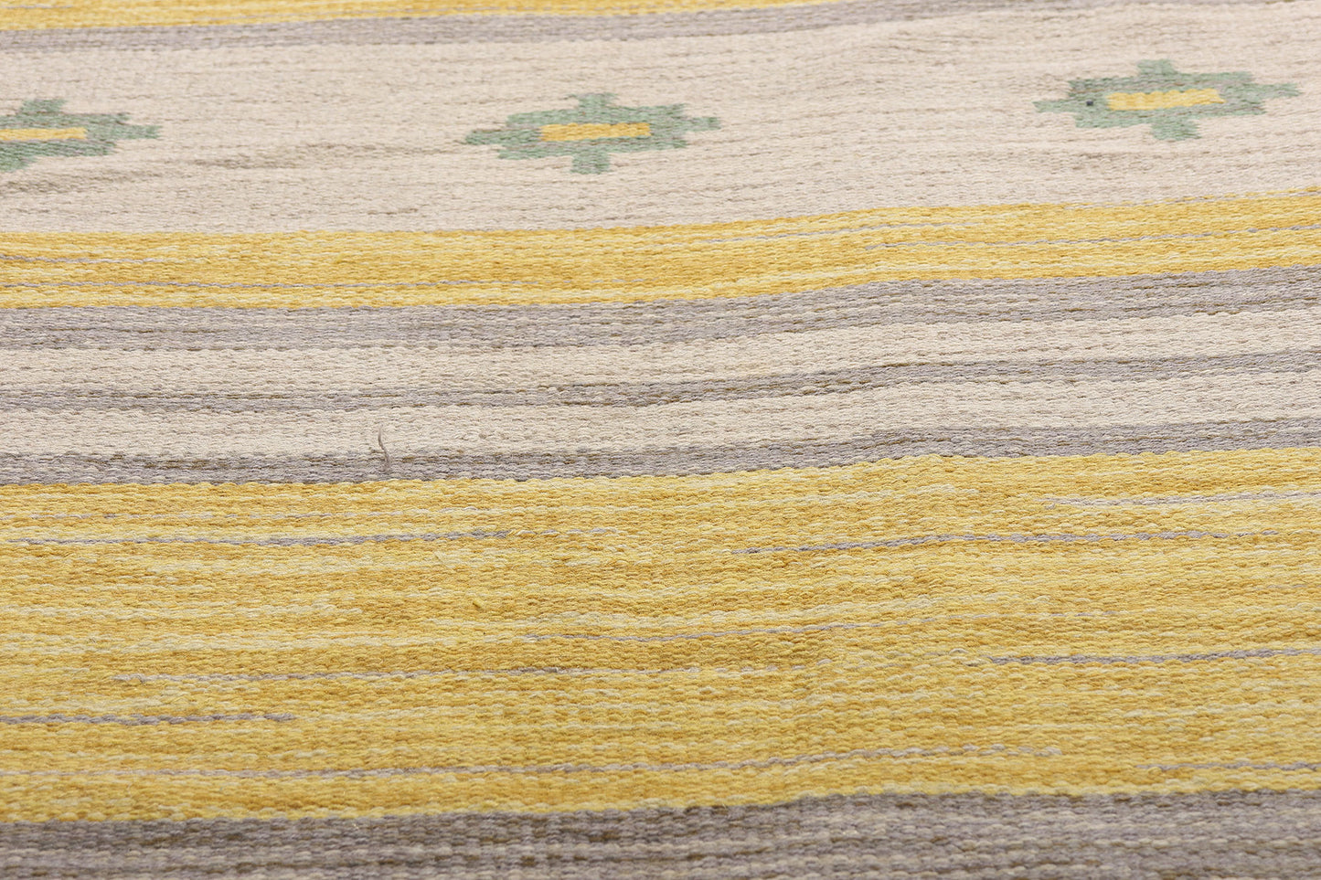 5 x 9 - Yellow Vintage Swedish Rollakan Rug - 79360