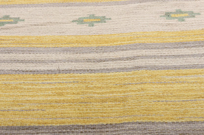 5 x 9 - Yellow Vintage Swedish Rollakan Rug - 79360