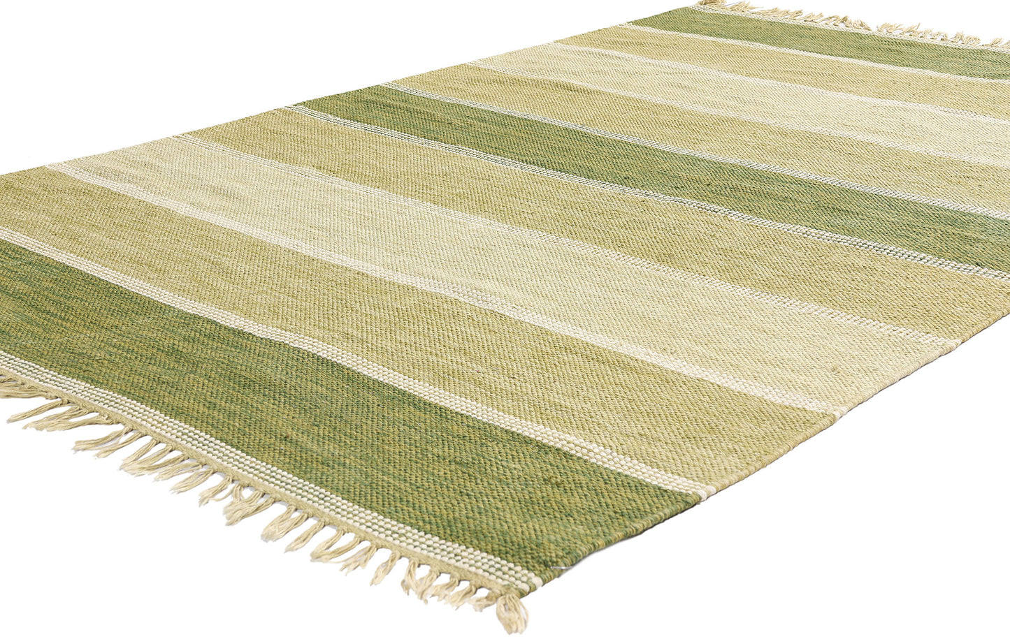 5 x 7 - Green Vintage Swedish Rollakan Rug - 79361