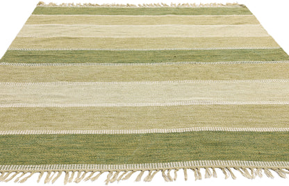 5 x 7 - Green Vintage Swedish Rollakan Rug - 79361