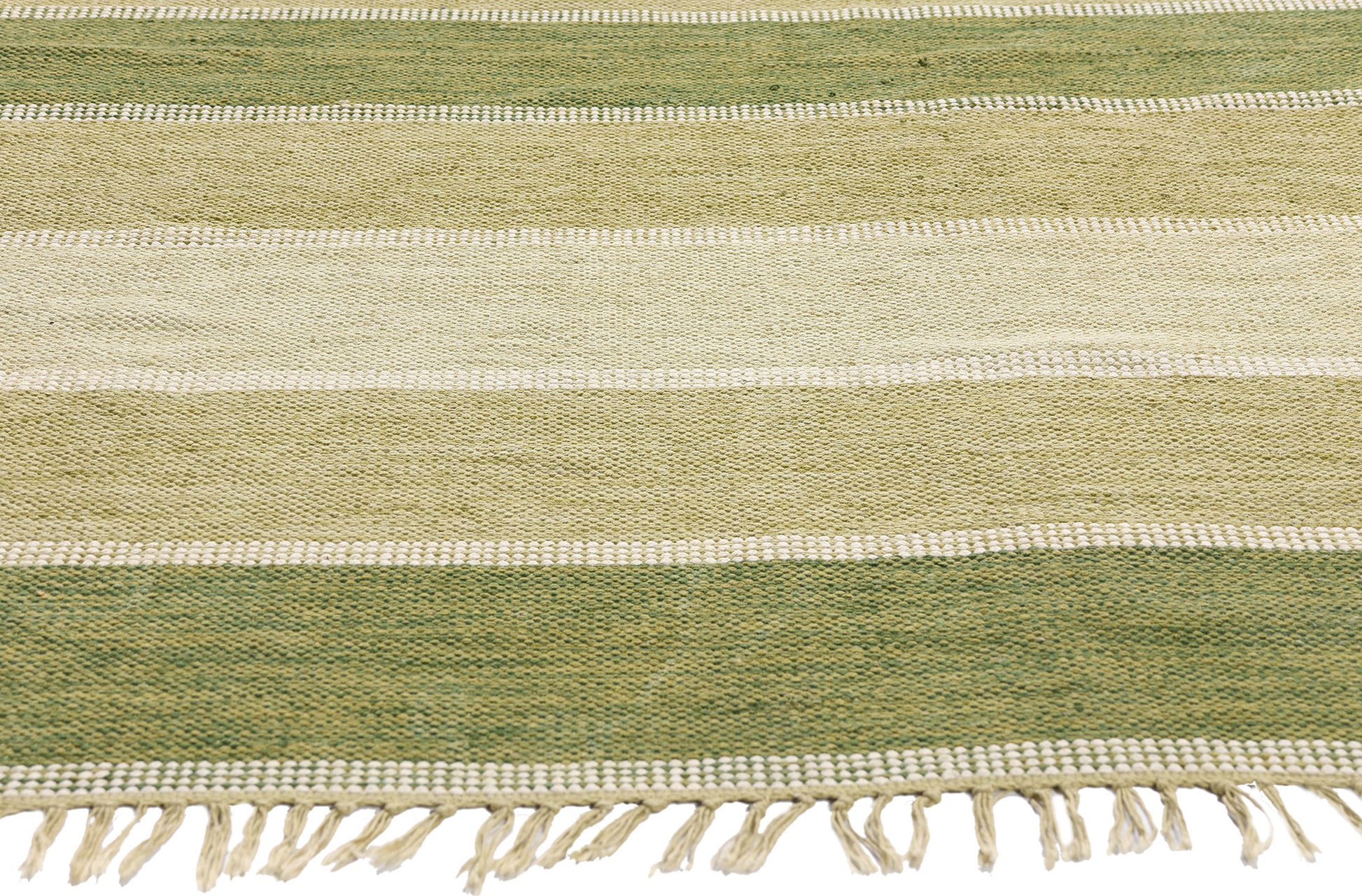 5 x 7 - Green Vintage Swedish Rollakan Rug - 79361