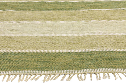 5 x 7 - Green Vintage Swedish Rollakan Rug - 79361