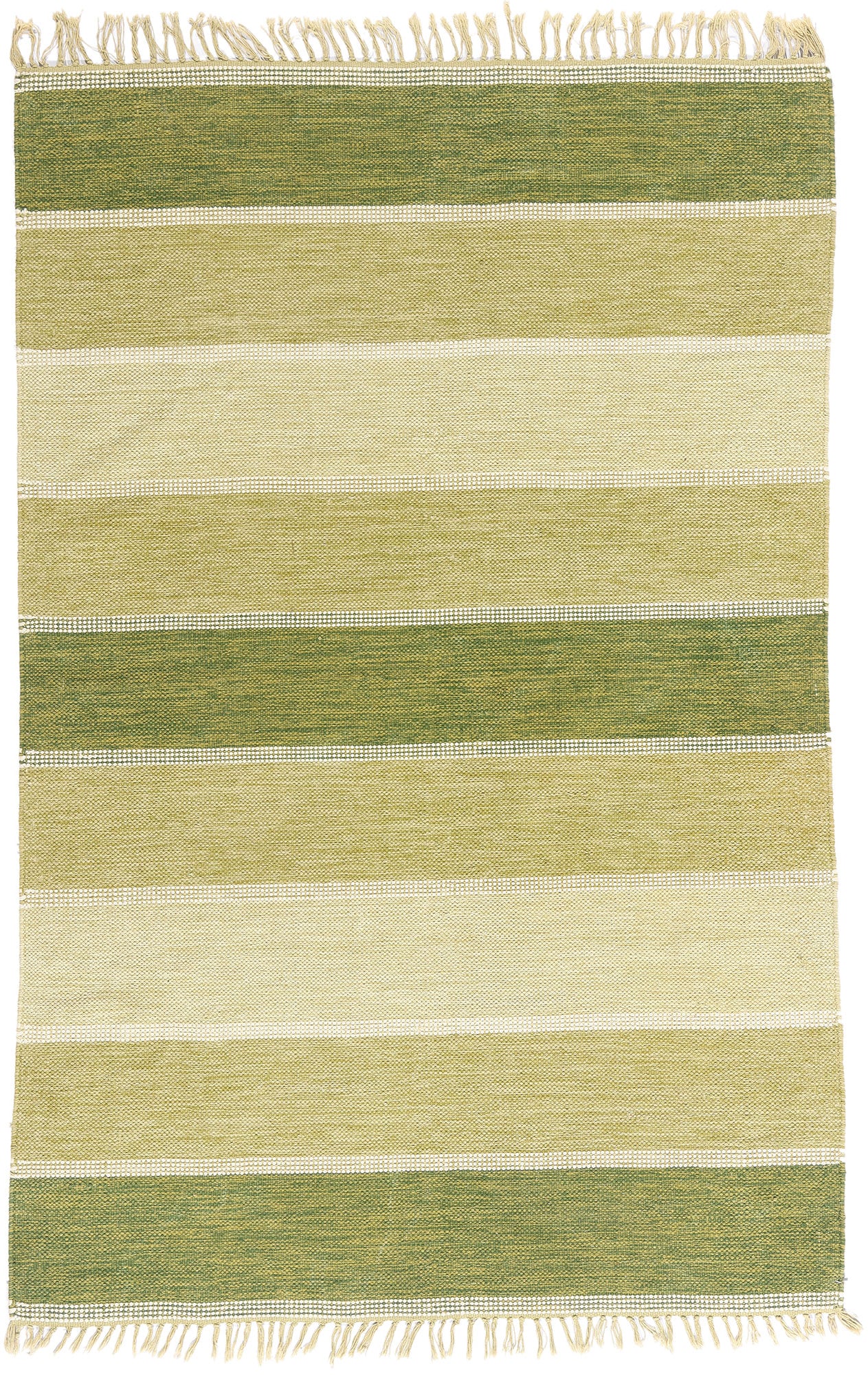 5 x 7 - Green Vintage Swedish Rollakan Rug - 79361