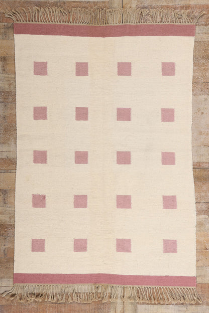 5 x 7 - Ivory Vintage Finnish Rollakan Rug - 79362