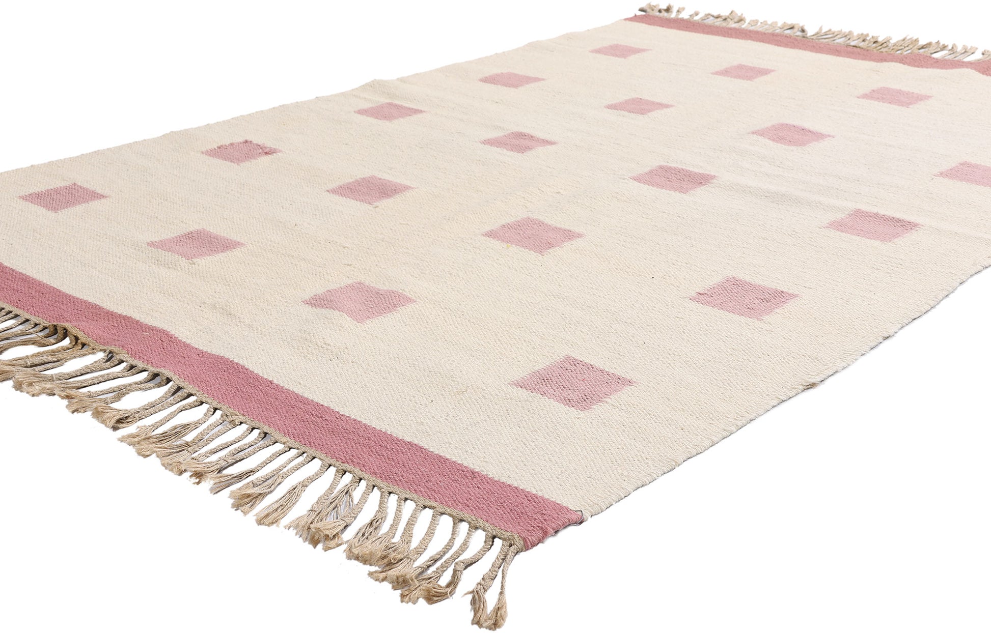 5 x 7 - Ivory Vintage Finnish Rollakan Rug - 79362