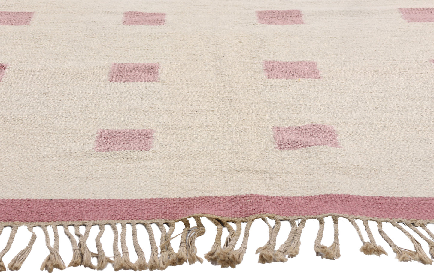 5 x 7 - Ivory Vintage Finnish Rollakan Rug - 79362