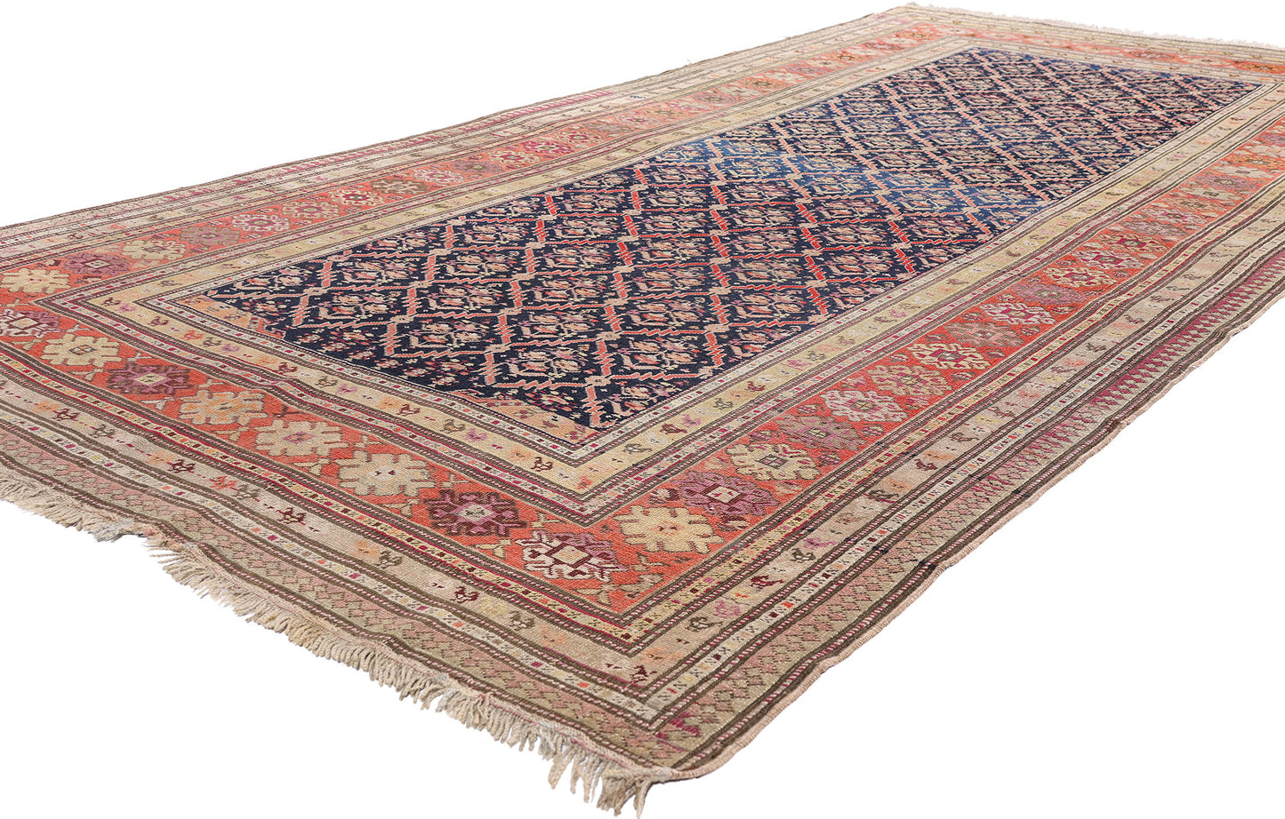 5 x 11 - Navy Blue Antique Karabakh Rug - 79365