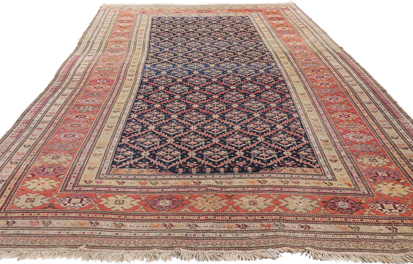 5 x 11 - Navy Blue Antique Karabakh Rug - 79365