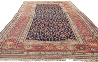 5 x 11 - Navy Blue Antique Karabakh Rug - 79365