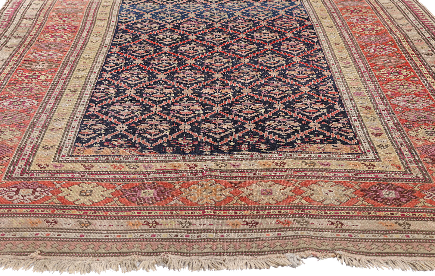 5 x 11 - Navy Blue Antique Karabakh Rug - 79365