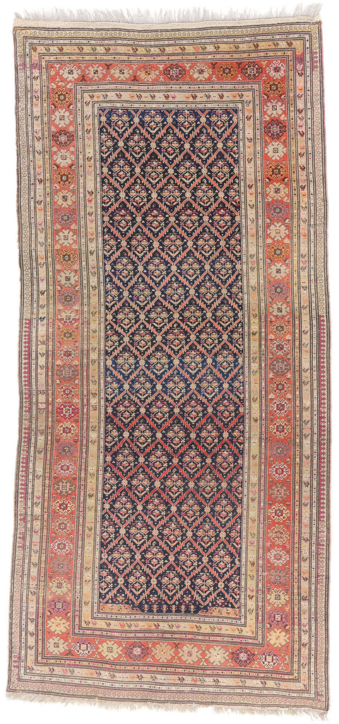 5 x 11 - Navy Blue Antique Karabakh Rug - 79365