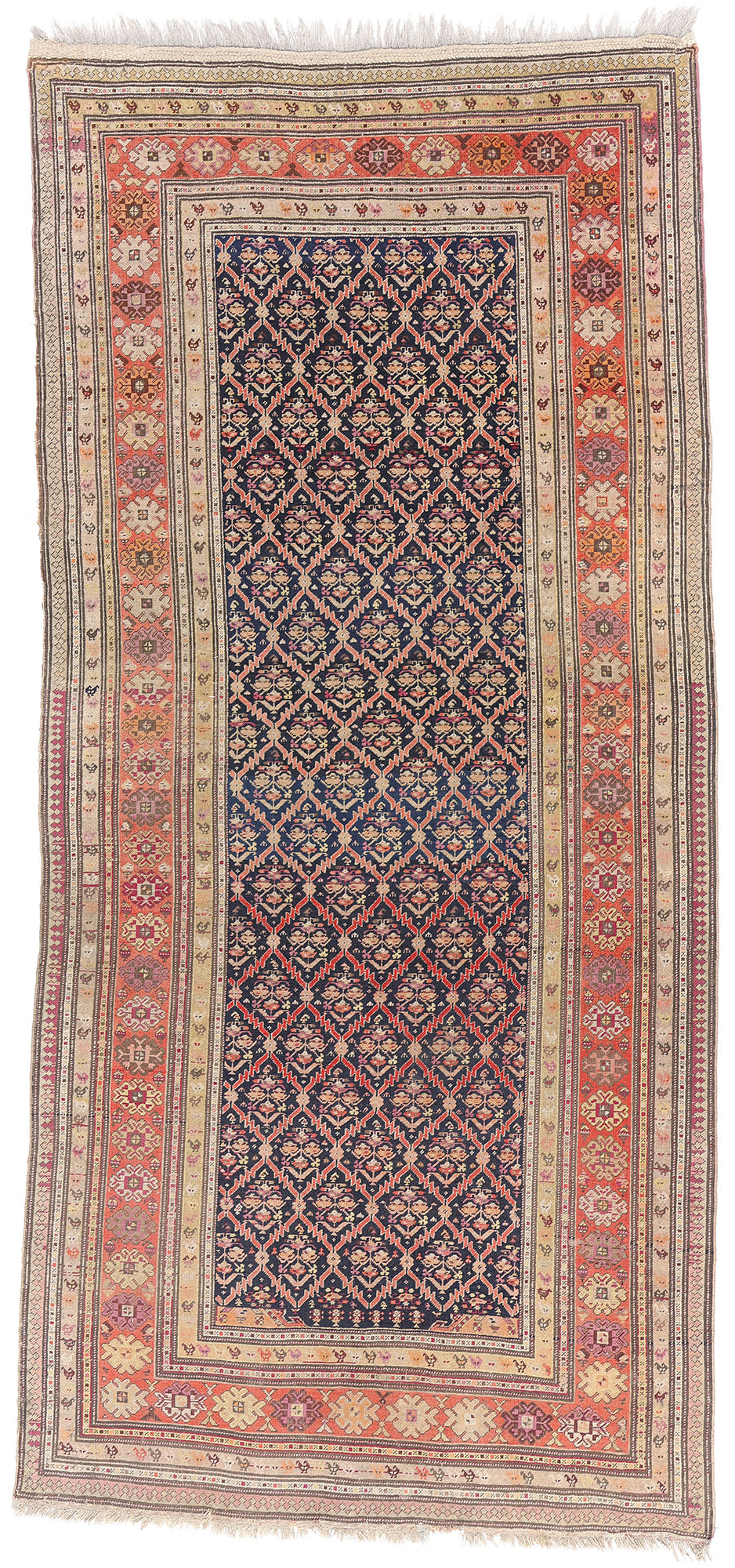 5 x 11 - Navy Blue Antique Karabakh Rug - 79365