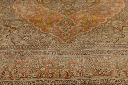 4 x 5 - Rust Antique Tabriz Rug - 79366