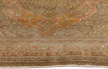 4 x 5 - Rust Antique Tabriz Rug - 79366