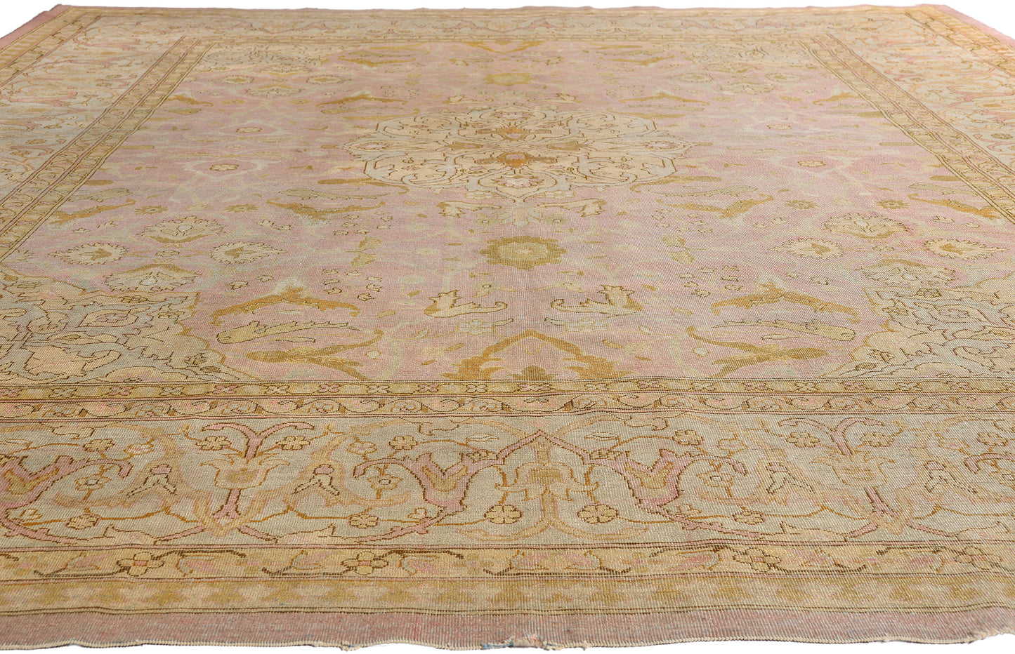 11 x 14 - Pink Antique Agra Rug - 79367