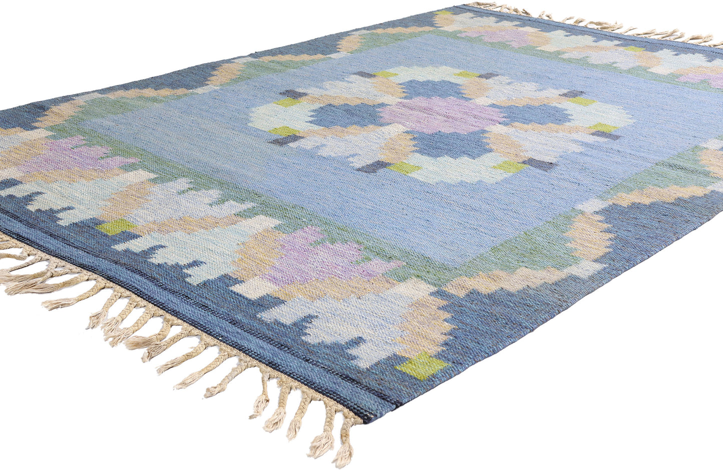 5 x 7 - Light Blue Vintage Kilim Rug - 79368