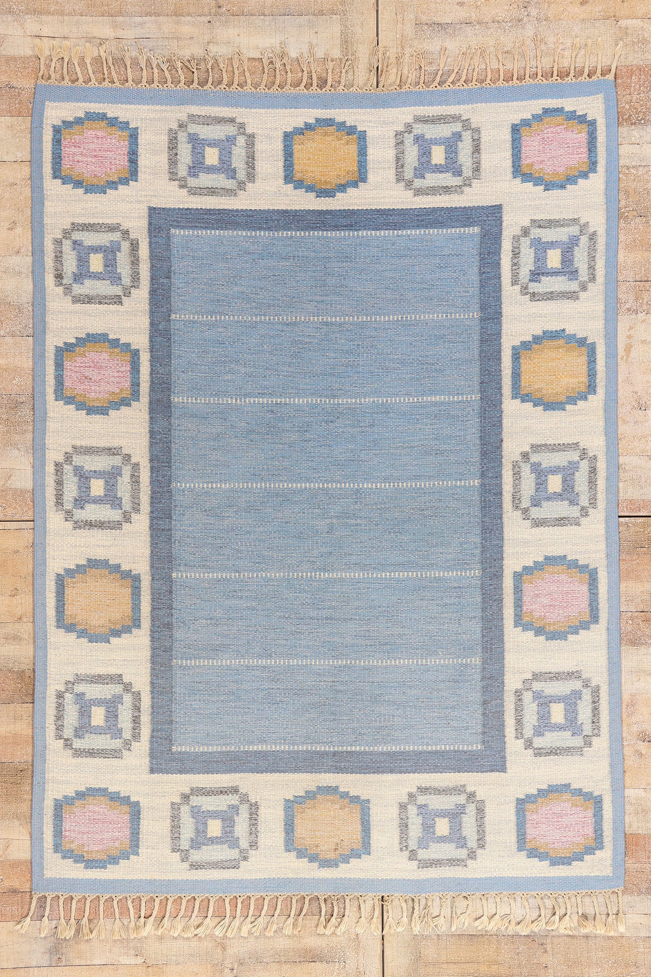 6 x 8 - Blue Vintage Kilim Rug - 79369