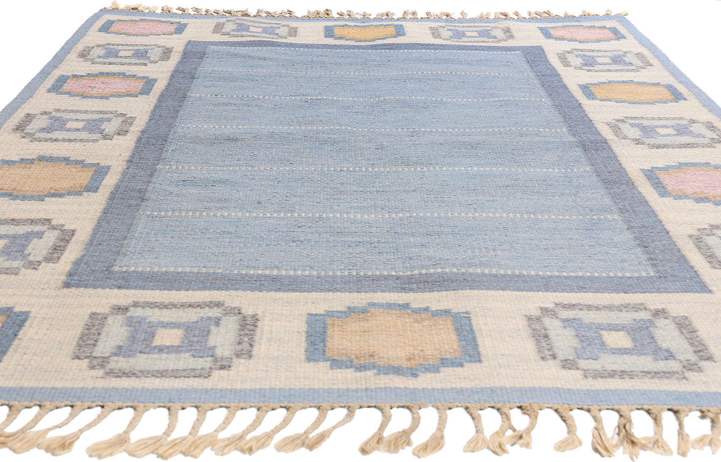 6 x 8 - Blue Vintage Kilim Rug - 79369
