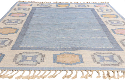 6 x 8 - Blue Vintage Kilim Rug - 79369