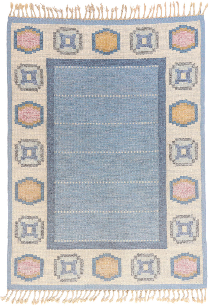 6 x 8 - Blue Vintage Kilim Rug - 79369