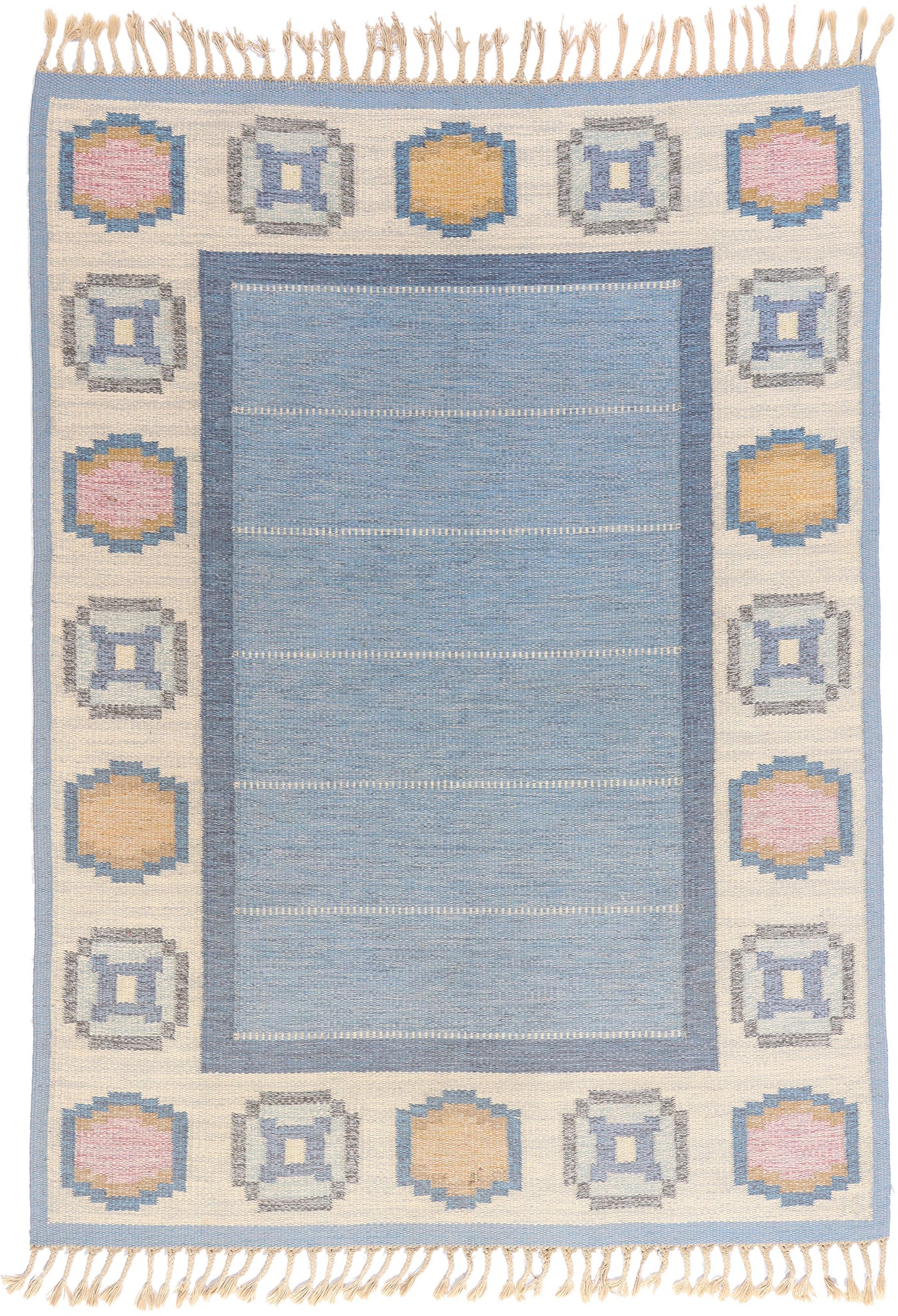 6 x 8 - Blue Vintage Kilim Rug - 79369
