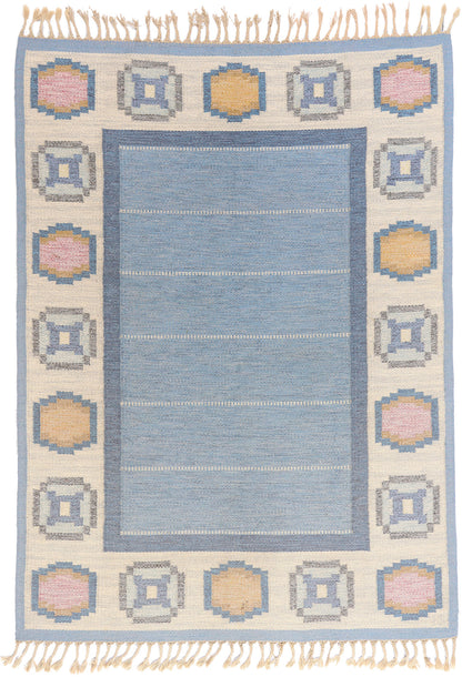 6 x 8 - Blue Vintage Kilim Rug - 79369