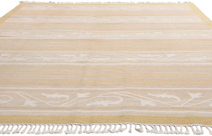 7 x 9 - Beige Vintage Swedish Rollakan Rug - 79370