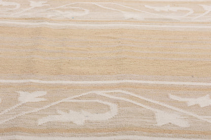 7 x 9 - Beige Vintage Swedish Rollakan Rug - 79370