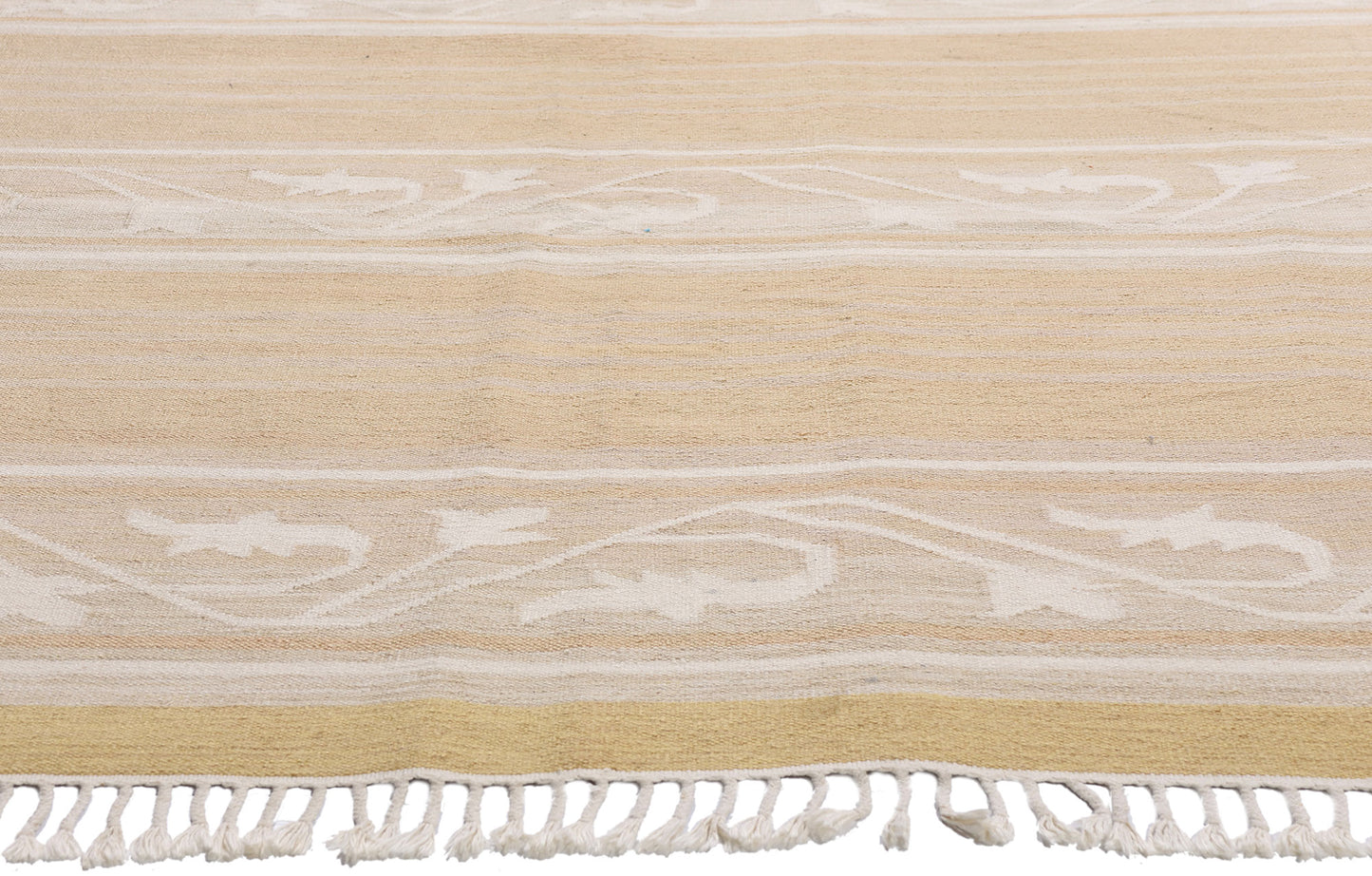 7 x 9 - Beige Vintage Swedish Rollakan Rug - 79370